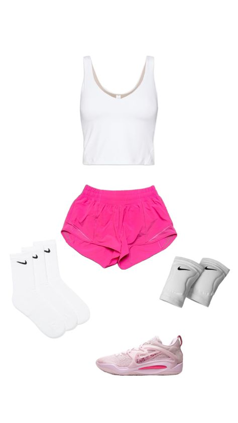 Pink volleyball outfit! #sports #outfitinspo #volleyball #volleyballoutfit #fyp #viral Pink Volleyball, Volleyball Outfit, Cute Pink, Your Aesthetic, Volleyball, Energy, Sports, Pink