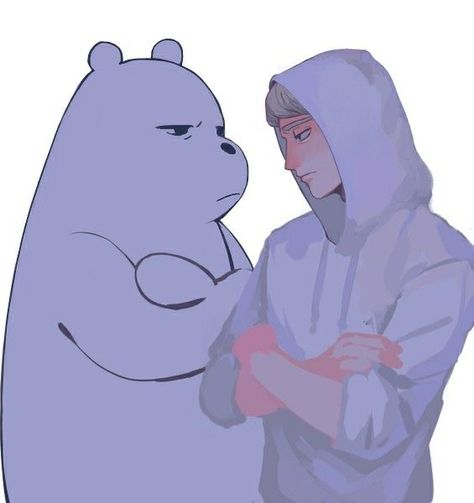 Bear Pfp, We Bare Bears Human, Ice Bear We Bare Bears, Cartoon Characters As Humans, We Bare Bears Wallpapers, Anime Vs Cartoon, Cartoon As Anime, Pfp Anime, Anime Version