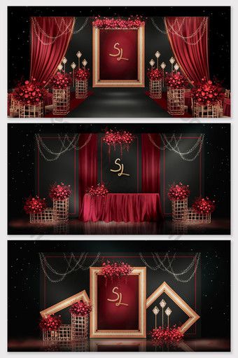 House Front Wall Design, Front Wall Design, Red Wedding Theme, Wedding Stage Design, Gold Wedding Theme, Exterior Wall Design, Modern Minimalist Wedding, Front Wall, Wedding Stage Decorations