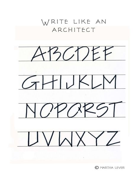 Architect Lettering, Architectural Typography, Architect Writing, Architectural Font, Cursive Practice Sheets, Architectural Lettering, Lettering Fonts Design, Letras Cool, Alfabet Font