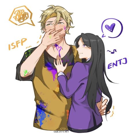 Isfp Boyfriend, Isfp X Entj, Entj Boyfriend, Entj Fanart, Isfp Relationships, The 16 Personality Types, Miku Hatsune Vocaloid, Mbti Relationships, Mbti Character