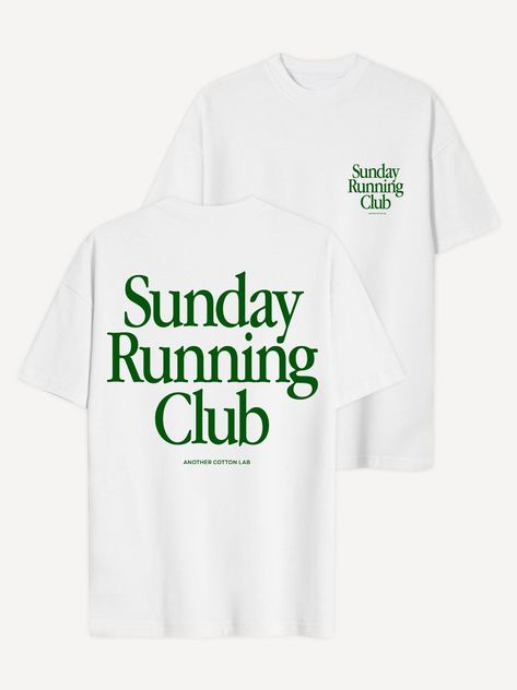 Shop now for the Sunday Running Club T-shirt. This soft, lightweight tee is perfect for your next long run. #SundayRunningClub #Running / #Minimalist_Tee_Shirt_Design #Simple_Tee_Design #Simple_Merch_Design #T_Shirt_Simple_Design Minimalist Tee Shirt Design, Simple Tee Design, Simple Shirt Designs, Green Shirt Design, Simple T Shirt Design, Minimalist Shirt Design, Minimalist T Shirt Design, Simple Tshirt Design, Minimalist Tshirt Design