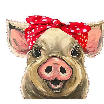 Farm Animal Paintings, Farm Animal Painting, Pig Painting, Farm Paintings, Pig Print, Pig Art, Cute Pig, Farm Art, Cow Painting