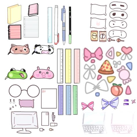 Drawing Accessories, Props Art, Cute Food Drawings, Club Outfit Ideas, Drawing Anime Clothes, Anime Accessories, Cute Kawaii Drawings, Mini Drawings, Anime Drawings Tutorials