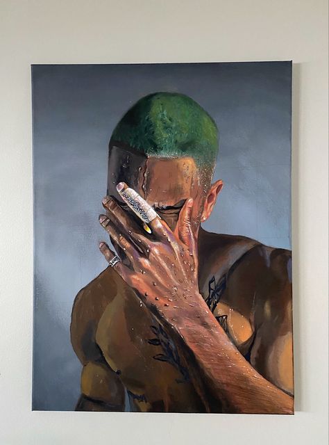 #frankocean #music #artist #art #acrylic #singer #frank #blond #blonde #album #aesthetic #selling Blond Painting Frank Ocean, Face Art Aesthetic, Frank Ocean Blond Painting, Blond Album Cover Painting, Painting Music Albums, Paintings Album Covers, Singer Painting, Album Art Painting, A4 Painting