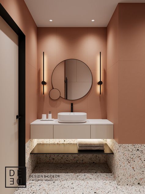 DE&DE/Apart hotel in the heart of Saint-Petersburg on Behance Bathroom Baseboard, Hotel Bathroom Design, Washroom Design, Interior Design Photography, Bathroom Design Decor, Toilet Design, Hotel Bathroom, Saint Petersburg, Cozy Room