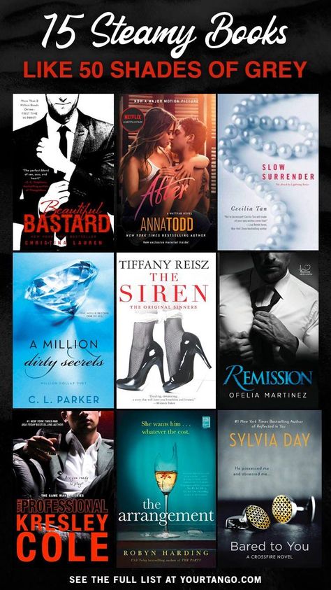 15 Steamy Books Like 50 Shades Of Grey💓#LoveStory #RomanticEncounters #HeartfeltConnections #DateNightIdeas #SoulmateSearch #FlirtyFridays #CandlelitDinners #StarryEyedMoments #LoveQuotes #DreamyDates #WhisperedPromises #AmourAdventures 50 Shades Of, Books Similar To 50 Shades Of Grey, Rock Star Romance Books, Ebooks Free Books Reading, Books Like Fifty Shades Of Grey, Books Like After Series, Steamy Books Booktok, Hot Quotes 50 Shades, Books Like 50 Shades Of Grey