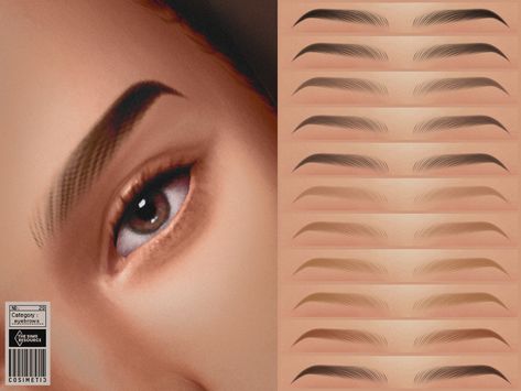 cosimetic's Soft Angled Eyebrows | No 29 Sims 4 Cc The Sims Resource Eyebrows, Sims 4 Leopard Jacket, The Sims Resource Skin Details, The Sims 4 Eyebrows Cc, Sims 4 Soft Cc, Sims Eyebrows Cc, Sims4 Cc Face Details, Cc Face The Sims 4, Eyebrow Sims 4 Cc