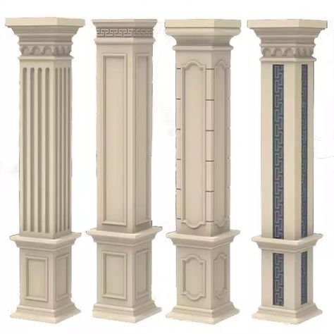 Roman Pillars Columns, Pillar Design Interior, Interior Pillars, Roman Pillars, Columns Decor, Cornice Design, Interior Columns, Small House Front Design, Pillar Design