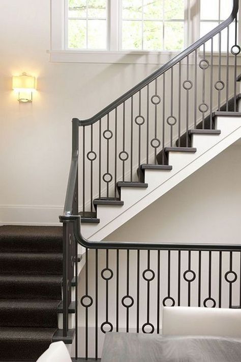 Traditional Entrance, Iron Stair Balusters, درابزين السلم, Jan Showers, Iron Spindles, Metal Stair Railing, درج السلم, Wrought Iron Stair Railing, Modern Stair Railing