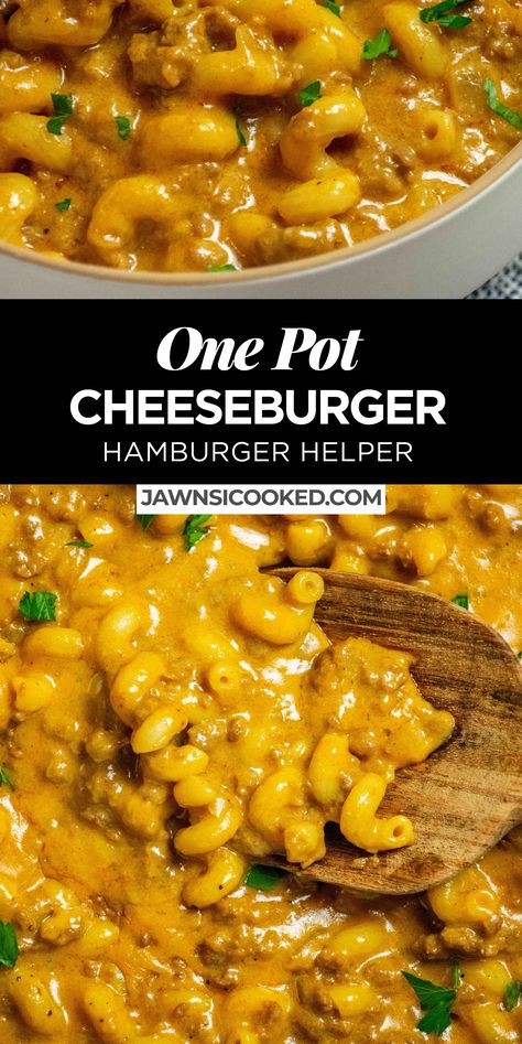 Meal Ideas For Hamburger Meat, Things With Hamburger Meat, Beef Hamburger Helper Recipes, Cheesy Italian Shells Hamburger Helper, One Pot Homemade Hamburger Helper, How To Make Homemade Hamburger Helper, Big Cheap Meals Large Families, Cheesy Hamburger Macaroni, Bacon Cheeseburger Hamburger Helper