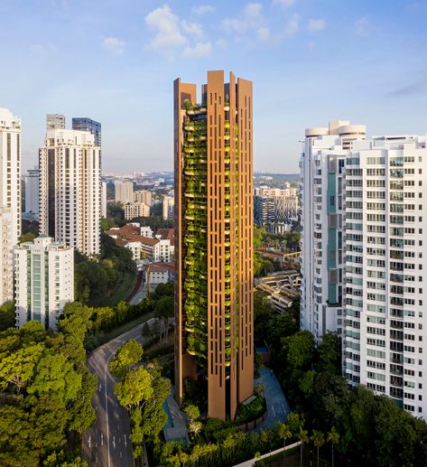 EDEN Singapore Apartments / Heatherwick Studio | ArchDaily Heatherwick Studio, Thomas Heatherwick, City Tree, Tropical Architecture, Areas Verdes, Zaha Hadid Architects, High Rise Building, Residential Building, Site Design