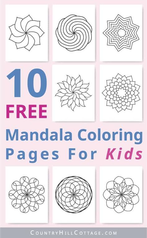 Download free printable mandala coloring pages for boys, girls and toddlers ! Easy DIY coloring paper worksheets are homemade kids craft projects and fun indoor activities for rainy days. The creative, cheap and cute mandala coloring pages include 10 ideas with flower mandalas. Great for learning, gifts, teachers, parents, gardnparents, kindergarten, preschool and school. Crafts for kids, rainy day activities for kids, easy crafts for kids Activities For Rainy Days, Free Printable Mandala Coloring Pages, School Crafts For Kids, Printable Mandala Coloring Pages, Mandalas For Kids, Mandala Simple, Cute Mandala, Coloring Paper, Flower Mandalas