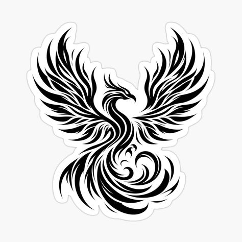 Get my art printed on awesome products. Support me at Redbubble #RBandME: https://www.redbubble.com/i/sticker/phoenix-by-gkhanco/159716224.EJUG5?asc=u Phoenix Sticker, Phoenix Dragon, Tattoo Design Book, Phoenix Tattoo, Design Book, Tattoo Design, Adidas Shoes, Phoenix, Stained Glass