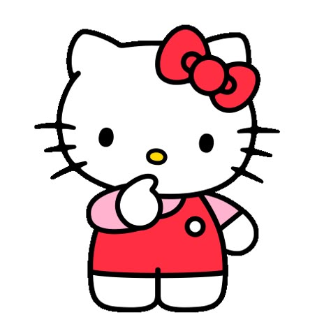 Happy Hello Kitty, Hi Gif, Anime Kiss Gif, Hello Kitty Videos, Cool Emoji, Hello Kitty Bow, Hello Kitty Images, Kitty Baby, Drawing Now