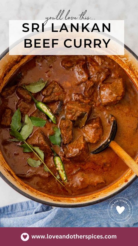 Sri Lankan Curry, Beef Curry Recipe, Whole Spices, Sri Lankan Recipes, Beef Curry, Marinated Beef, Coconut Milk Curry, Slow Cooked Beef, Curry Dishes