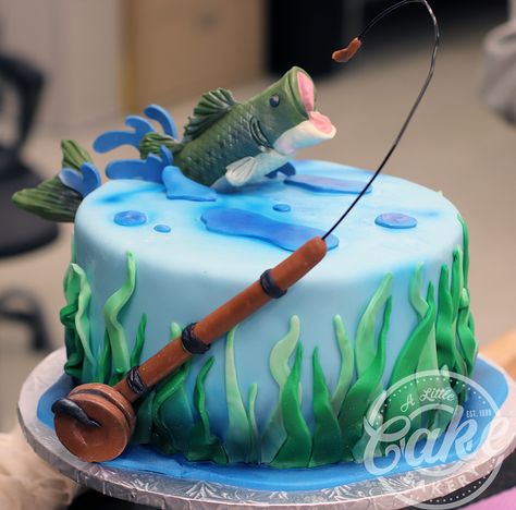 Flying Fish Beer, Beer Cake Ideas, Fishing Theme Cake, Gone Fishing Cake, Fisherman Cake, Groomsman Cake, Happy Birthday Fishing, Fish Cake Birthday, Fishing Themed Birthday Party