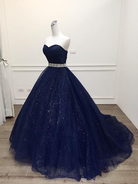 Navy Blue Ball Gown, Navy Blue Party Dress, Party Dress Blue, Navy Blue Prom Dresses, Blue Ball Gowns, Blue Party Dress, Blue Dress Formal, Quinceanera Dress, Princess Ball Gowns