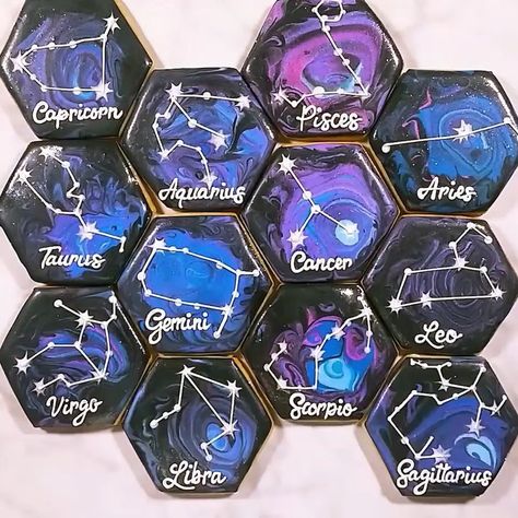 This week's horoscope? LOTS of cookies from @flourboxbakery!  Click our link in bio for tips on how to decorate your cookies in batches, so… Aquarius Scorpio, Flour Box Bakery, Libra Gemini, Scorpio Virgo, Decorated Cookies Tutorial, Love Astrology, Decorating Videos, Cookie Tutorials, Sugar Cookie Designs