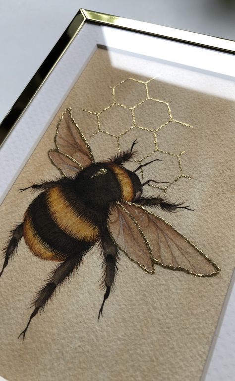 Bee Painting, Bee Illustration, Bee Tattoo, Bee Art, Arte Sketchbook, Charcoal Drawing, Painting Art Projects, Drawing Tutorials, Drawing Tips