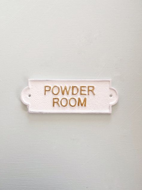 Powder Room Door Sign, French Bathroom Decor Vintage, Powder Room Door, Powder Room Signs, French Bathroom Decor, French Style Decor, Bathroom Door Sign, French Bathroom, Door Plaque