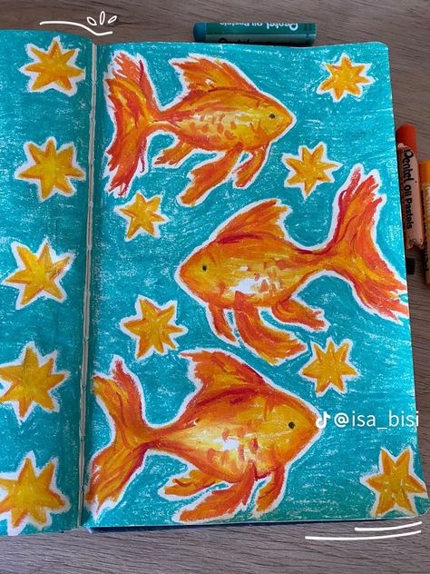 Colouring With Crayons, Drawings On Colored Paper, Paper Craft Drawing, Pen Drawing Color, Oil Pastel Bird Drawing, Wax Pastel Drawings, Crayon Doodles Drawings, Finished Coloring Pages Ideas, Oil Pastel Journal