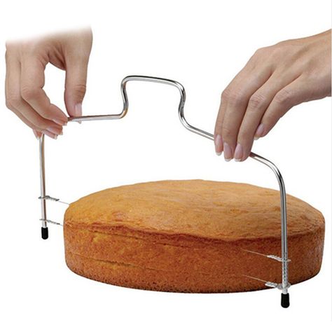 Specification:     100% brand new     This Cake Cutter is ideal for both professional & amateur bakers alike.     The lightweight cutter is used to slice a cake in to up to 3 sections, out of two available wires. The wire is adjustable so you can cut to measure.     Size: approx 34x17cm/13.6x6.8inch     Material: Stainless steel     Color: Silver Package included:     1pc x Cake Cutter Leveler Am 31.12.2022 hat der Verkäufer die folgenden Angaben hinzugefügt: Pizzas, Cake, Cake Slicer, Pizza Dough, Clothes Hanger, Dish Soap, Dough, Pizza, Tools