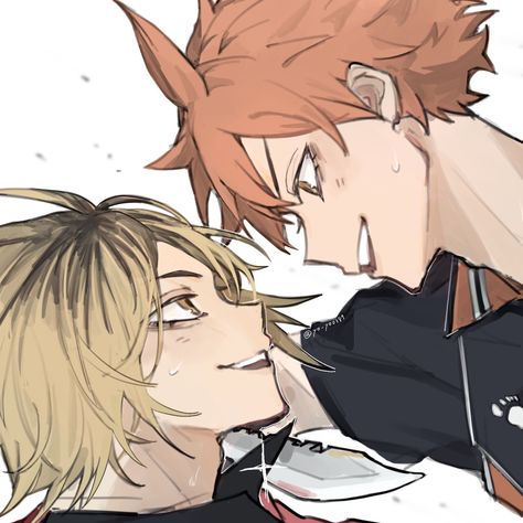 Kenma and hinata haikyuu fanart icon cr/yo_yo0389 Haruichi Furudate, Snk Cosplay, Haikyuu Wallpaper, Kenma Kozume, Haikyuu Ships, Haikyuu Manga, Haikyuu Fanart, Sports Anime, Haikyuu Anime