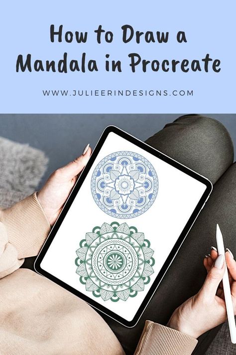 How to Draw Mandala Art in the Procreate App Eyes Drawing Tumblr, Drawing On Ipad, Draw A Mandala, Draw Mandala, Procreate Ipad Tutorials, Free Tattoo Designs, Mandala Digital, Ipad Tutorials, Procreate Ipad Art