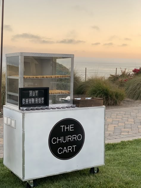 Churro Cart Catering for Weddings and Special Events - The Churro Cart Wedding Food Cart Ideas, Churro Truck Wedding, Wedding Churro Station, Churro Business Ideas, Churros Wedding Bar, Churros At Wedding, Churro Stand Wedding, Churro Party Ideas, Churro Station Wedding