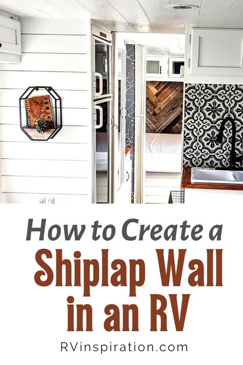 Shiplap Trailer Walls, Rv Shiplap, Rv Ceiling Ideas, Rv Shelter Ideas, Beige Room Decor, Rustic Glam Living Room, Camper Wallpaper, Shiplap Wall Ideas, Shiplap Ideas