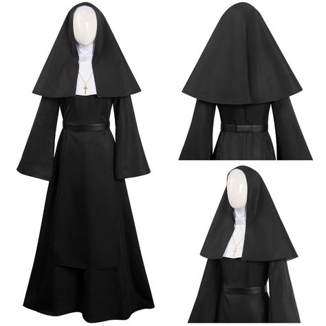 Nun Dress Outfit, Nun Outfit Aesthetic, Nun Outfit Design, The Nun Costume, Mascarade Ball Outfit, Nun Clothes, Nun Design, The Nun 2, Nun Cosplay