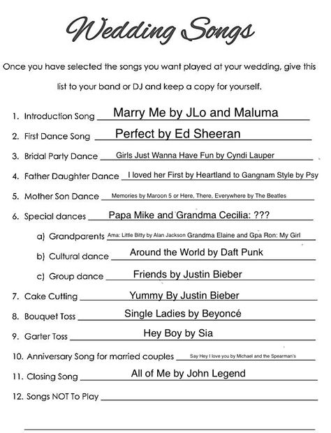 Wedding Song Order, Wedding Dance List Order, Wedding Song Checklist, Wedding Planning Checklist Detailed, Reception Program, Wedding Reception Program, Ceremony Script, Wedding Song List, Egyptian Wedding