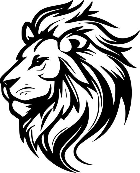 Lion Face Black And White, Shen Long Tattoo, Lion Stencil, Face Black And White, Vector Face, Jesus Art Drawing, Lion Tattoo Sleeves, Lion Vector, Bob Marley Art