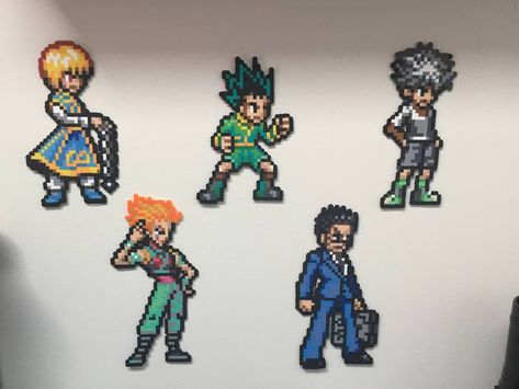 Melty Bead Designs, Hama Art, Hamma Beads Ideas, Gon Killua, 3d Perler Bead, Perler Art, Hama Beads Design, Perler Bead Templates, Diy Perler Bead Crafts