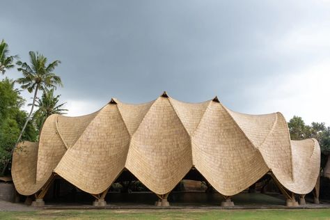 Bamboo Buildings: The 9 Most Beautiful in the World | Architectural Digest Green School Bali, Human Rib Cage, Bamboo Roof, Bamboo Building, Interesting Architecture, Bamboo Structure, Bamboo Architecture, Bamboo Construction, Odd Things