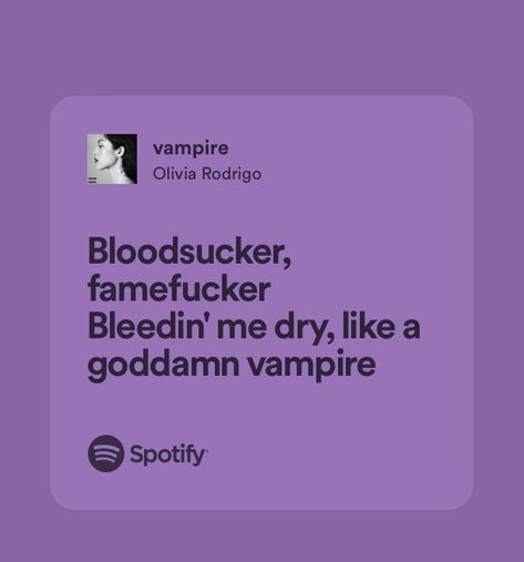 Aesthetic Olivia Rodrigo Wallpaper, Aesthetic Olivia Rodrigo, Vampire Quotes, Olivia Rodrigo Wallpaper, Olivia Song, Olivia Lyrics, Lyrics Spotify, Vampire Aesthetic, Lyrics Aesthetic