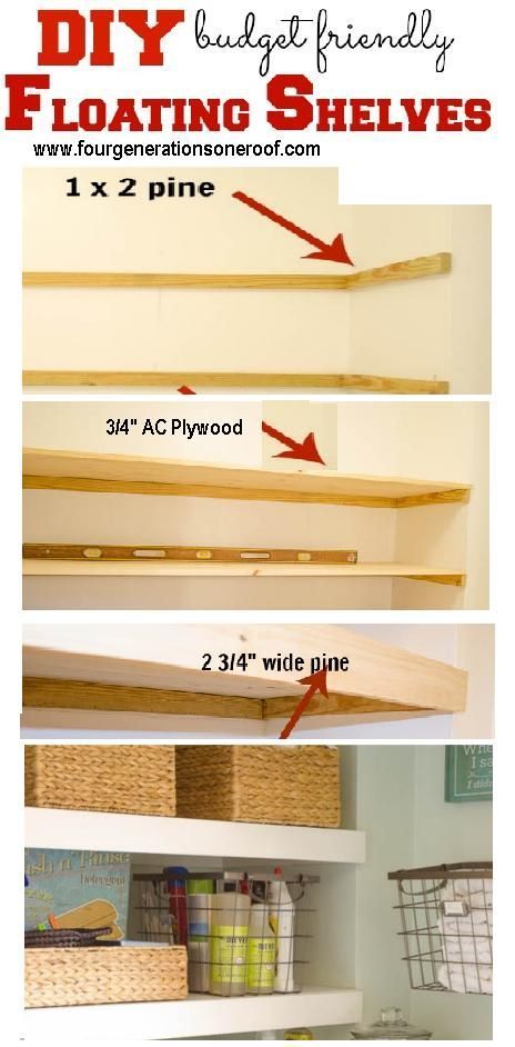 DIY cubby area "floating" shelves, Great use of storage above side by side washer and dryer Diy Cubby, Floating Furniture, Diy Floating Shelves, Laundry Shelves, Room Storage Diy, Laundry Room Shelves, Build Floating Shelves, Floating Shelves Diy, Laundry Room Storage