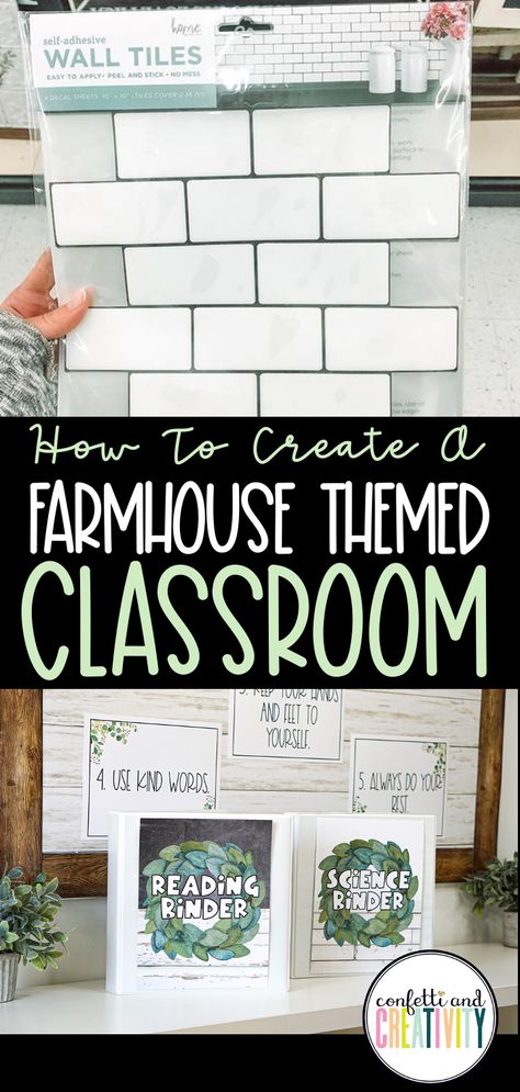 Farmhouse Essentials, Kindergarten Classroom Organization, Kindergarten Classroom Themes, Kindergarten Classroom Management, Classroom Essentials, Farmhouse Classroom, Kindergarten Classroom Decor, School Middle School, Classroom Display