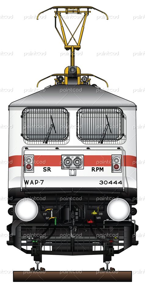 Electric locomotive class WAP-7 owned by Indian Railways Electricity Logo, Indian Railway Train, India Railway, Andy Fletcher, Basic Electrical Engineering, Family Photo Studio, Train Drawing, Dubai Architecture, Picture Frame Crafts