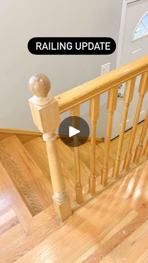 4.9K views · 3.4K reactions | Time for an easy but beautiful banister update #homeimprovement #renovation #diyprojects #diy #banister #railing #staircase #build #howto #tutorial | HomeDIY Diy Banister Railing, Diy Banister, Banister Update, Stairs Ideas Decoration, Porch Banister, Banister Rails, Stair Railing Makeover, Staircase Makeover, Staircase Railings