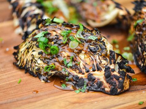 Grilled Cabbage Wedges With Ginger-Miso Dressing Recipe Miso Cabbage, Grilled Cabbage Wedges, How To Shred Cabbage, Miso Dressing Recipe, Cabbage Wedges, Grilled Cabbage, Ginger Miso, Knife Skills, Miso Dressing