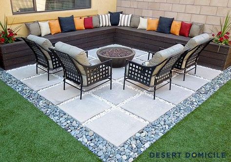 25 Cool Patio Floor Ideas for Outdoor 2017 Design Per Patio, Small Outdoor Patios, Pavers Backyard, Concrete Patios, Cheap Patio, Patio Style, Budget Patio, Patio Flooring, Patio Makeover