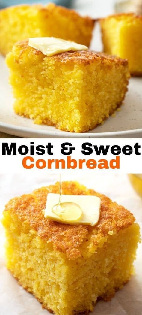 Sweet Cornbread Recipe, Jiffy Cornbread Recipes, Best Cornbread Recipe, Cornbread Recipe Sweet, Delicious Cornbread, Moist Cornbread, Buttermilk Cornbread, Honey Cornbread, Jiffy Cornbread