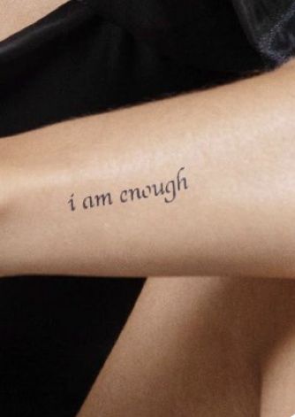 I Am Enough Tattoo, Enough Tattoo, Simple Tattoo Designs, Simple Tattoo, I Am Enough, Tattoo Inspo, Simple Tattoos, I Tattoo