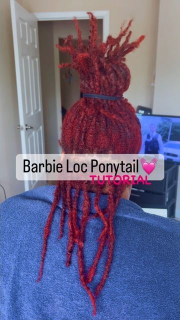 Barbie Ponytail Tutorial, Dreads Short Hair, Short Dreadlocks Styles, Barbie Ponytail, Ponytail Tutorial, Beautiful Dreadlocks, Short Locs Hairstyles, Faux Locs Hairstyles, Dreadlock Style