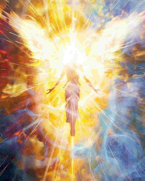 Ascension⚛️｜original spiritual artwork 🧚🏻original AI art combine with spirituality 👉commercial use unavailable #ascension #healingart #spiritualart #spiritualawakenings #spiritualhealing #arthealing #aiartist Ascension Art, Phoenix Artwork, Awakening Art, Warrior Nun, Metaphysical Art, Spiritual Ascension, World On Fire, Fairy Artwork, Spiritual Artwork