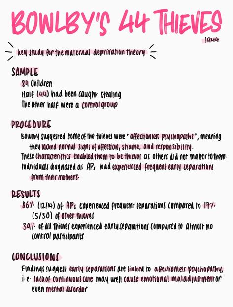 Edexcel Psychology A Level, Aqa Psychology A Level Revision, Psychology A Level Revision, Psychology Notes A Level, Attachment Psychology, Psychology Notes College, Psychology Study Notes, A Level Psychology, Psych Notes