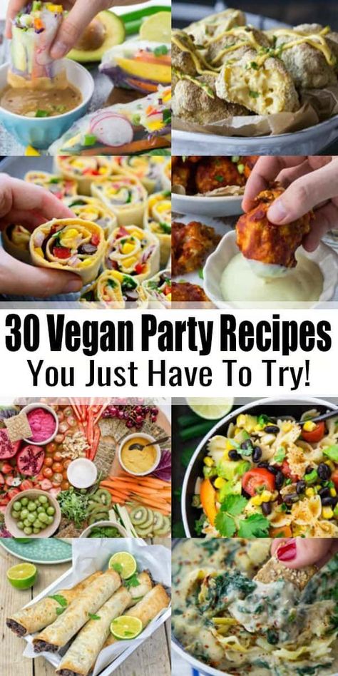 Vegan Party Recipes, Vegan Finger Food, Salads Vegan, Party Fingerfood, Resep Vegan, Easy Potluck Recipes, Vegan Finger Foods, Vegan Appetizers Recipes, Vegan Potluck