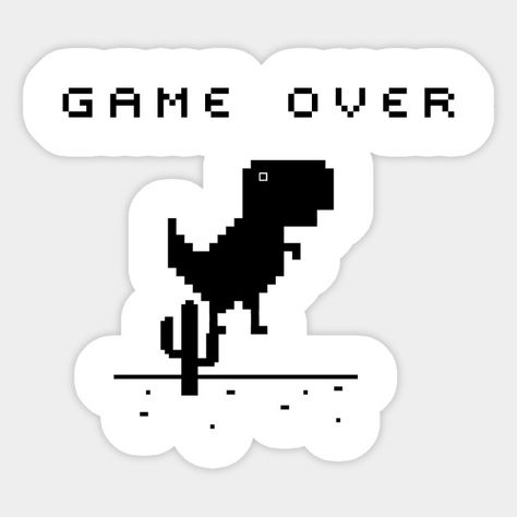 Game Over Sticker, Google Stickers, Cool Stickers For Laptop, Fathers Day Crafts For Toddlers, Chrome Dinosaur, Video Game Stickers, Nerd Stickers, Gaming Stickers, Fathers Day Craft